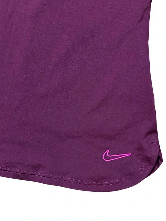 Nike Golf Dri Fit Purple Sleeveless Polo Blouse Top Size Large Pickleball Tennis - Picture 3 of 8